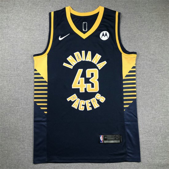 Maillot de Basket #43 Siakam Indiana Pacers Marine Brodé